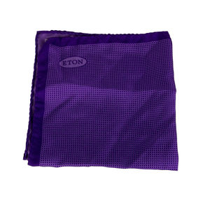 ETTON VIOLET & PURPLE, PRINT PAISLEY POCKET SQUARE | MENS SIZE 32CM